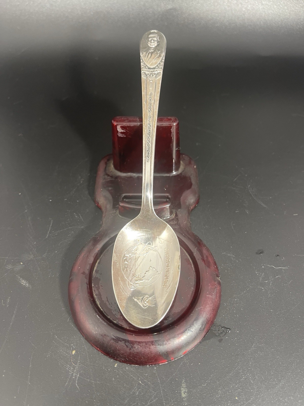 Vintage Wm Rogers John F. Kennedy Friendship 7 Presidential Souvenir Spoon