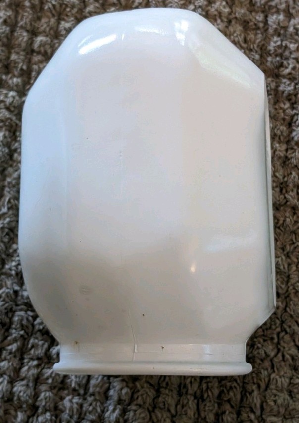 Vintage Progress Lighting White & Clear Glass Light Globe Divers Helmet Sconce