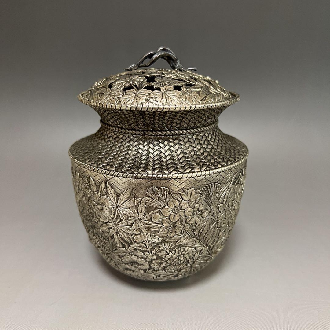 Nanagusa Design Incense Burner Metal Craft Japanese Koro multicolo