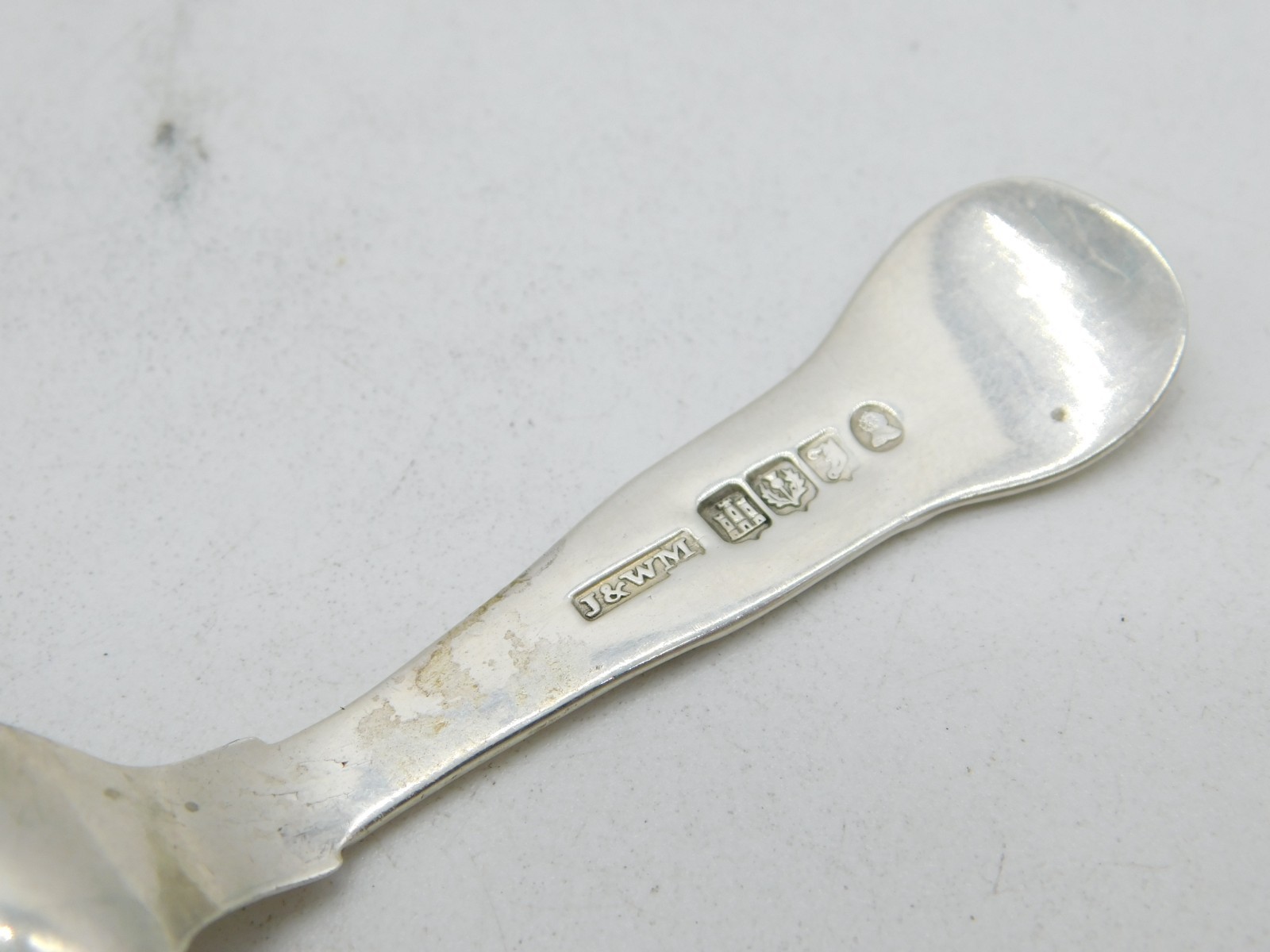 Scottish George IV Sterling Silver Tea Caddy Spoon Antique 1822 Edinburgh