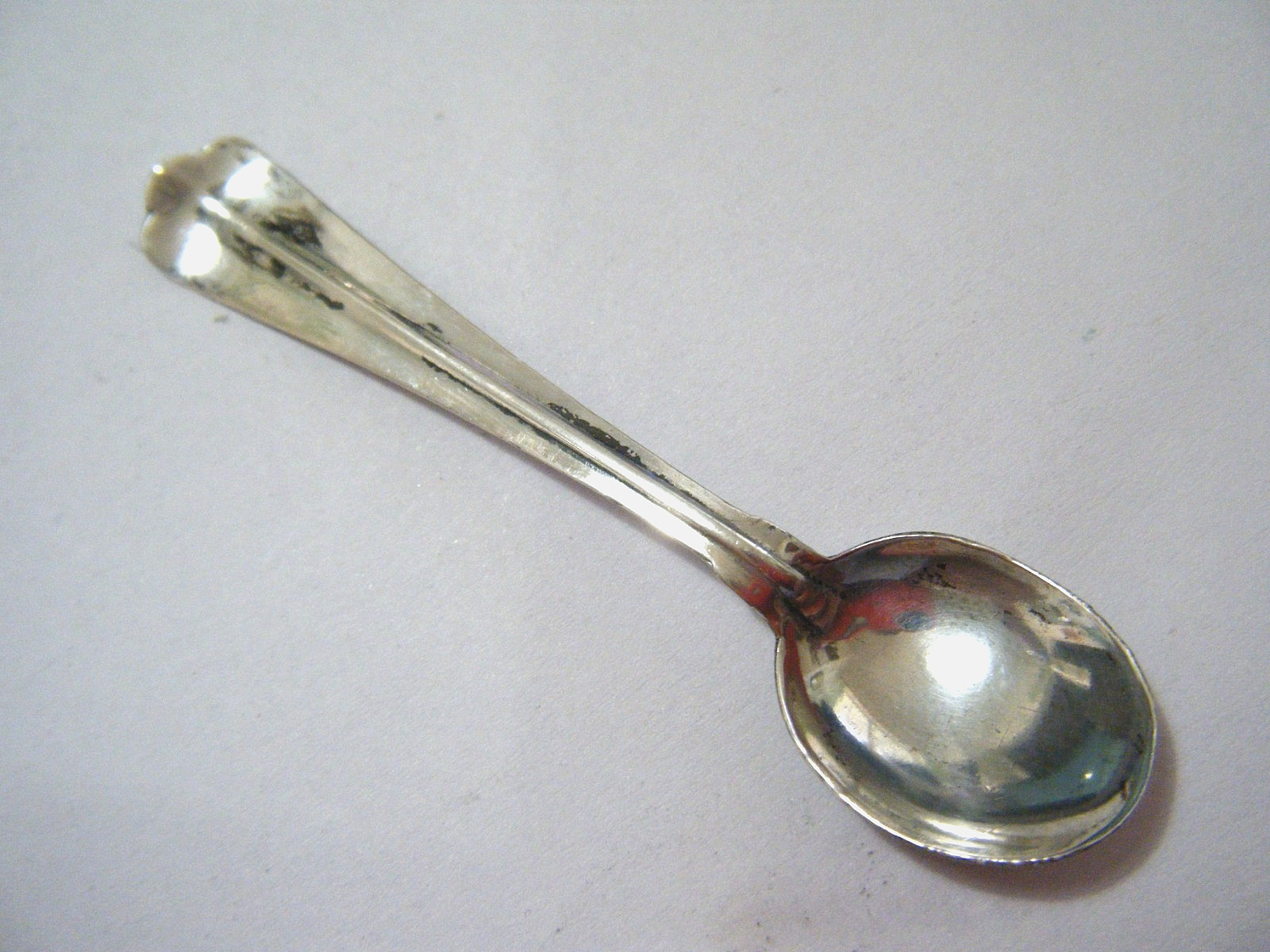 2.5″ Vintage European Sterling Silver Antique Miniature Salt / Spice Spoon