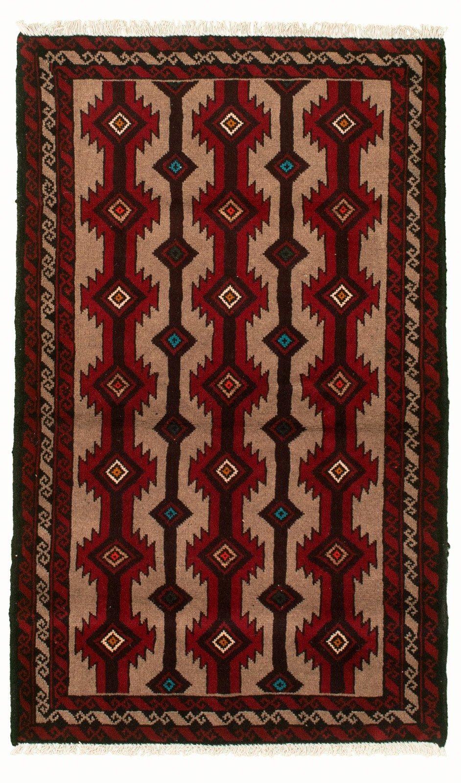 Traditional Vintage Hand-Knotted Oriental Carpet 3’4″ x 5’9″ Wool Area Rug