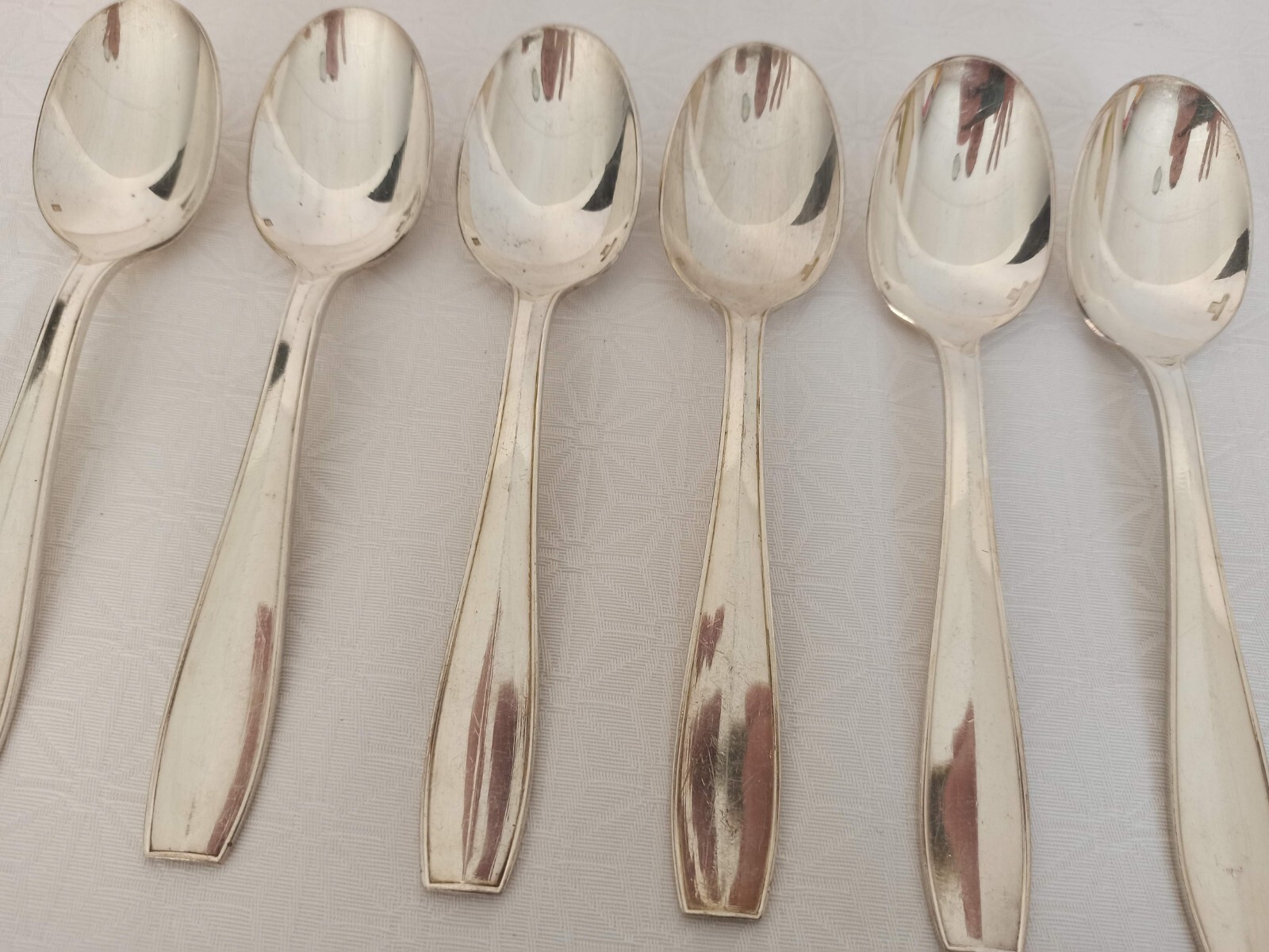 6 Table Spoons Silver-Plated Metal CHRISTOFLE Model ATLAS lot2