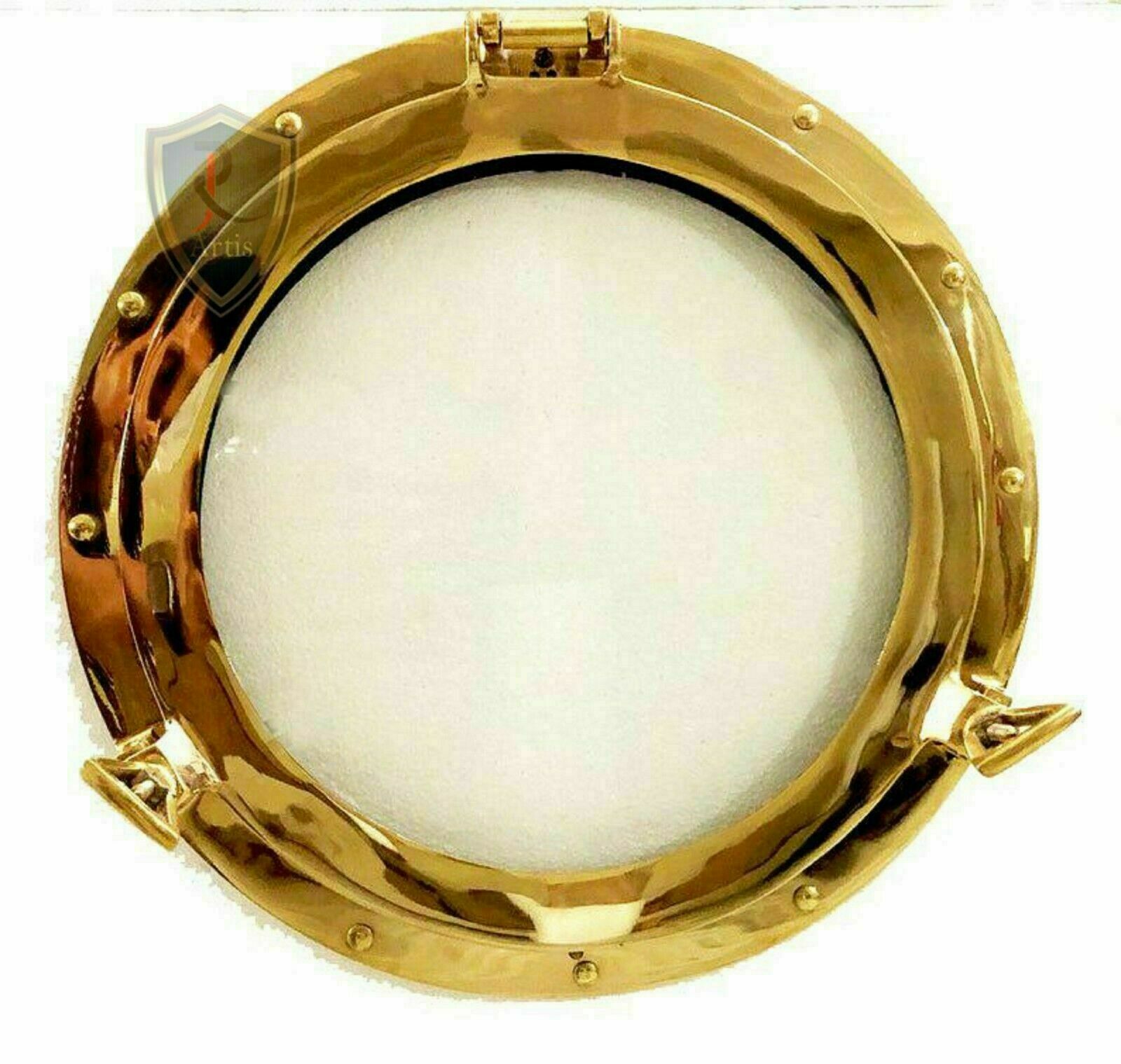 Brass porthole 12 inch vintage shiny finish window nautical ship decor