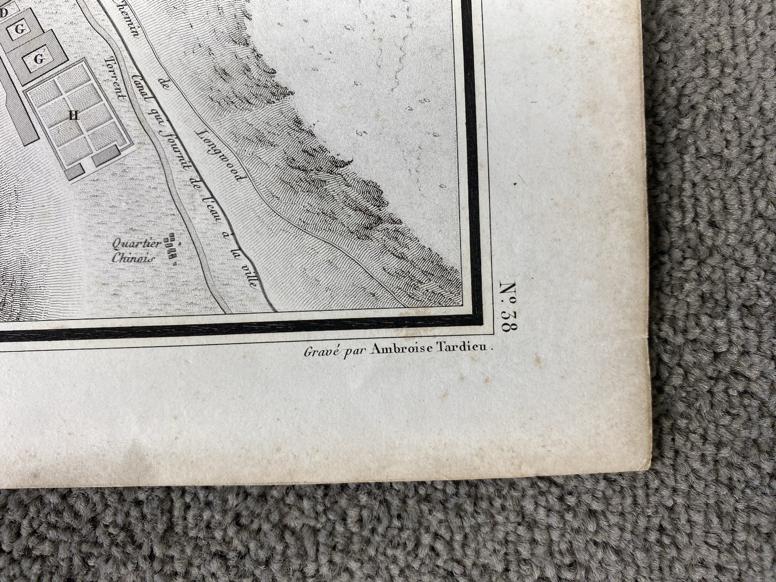 Plan Of The Anchorage Of The Island Of St. Helena 1828 Antique Map Africa