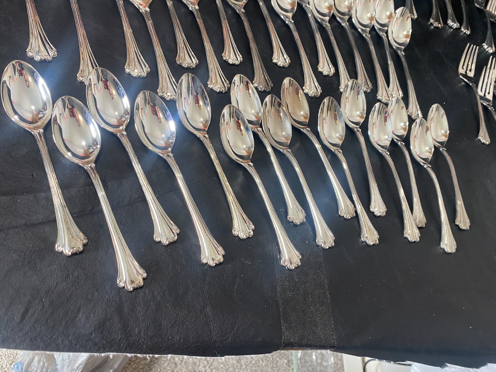 FB Rogers silverplate flatware 82 pieces American Chippendale fork spoon knife +