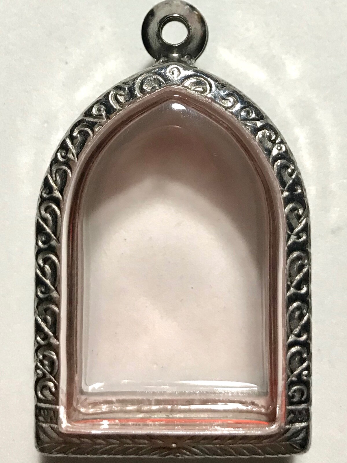 STAINLESS STEEL CASE/CASING AMULET PHRA LP THAI BUDDHA PENDANT C660 h3.8 w2.7 cm