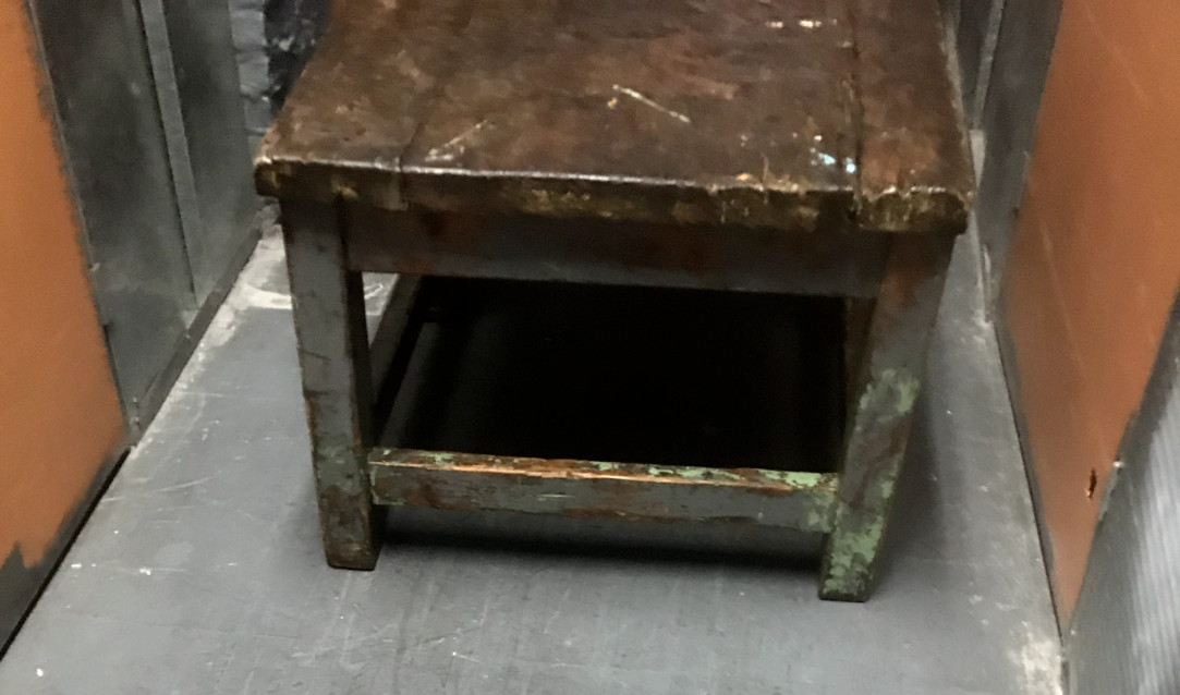 ANTIQUE 1930s/40s WORK COFFEE TABLE SHABBY INDUSTRIAL FARM LOFT CHIC SOLID