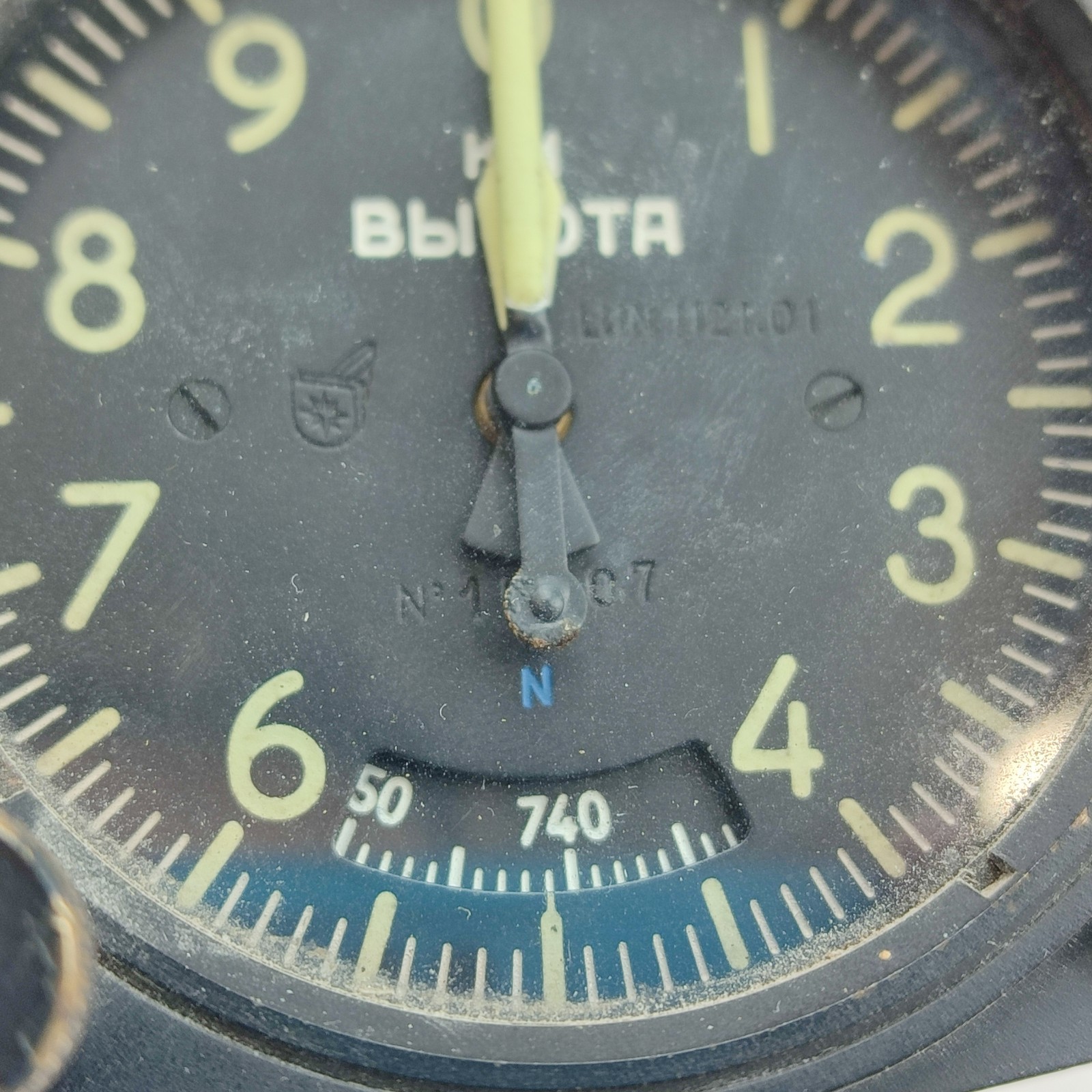 Antique Russian Military Aircraft Original Altimeter Cold War