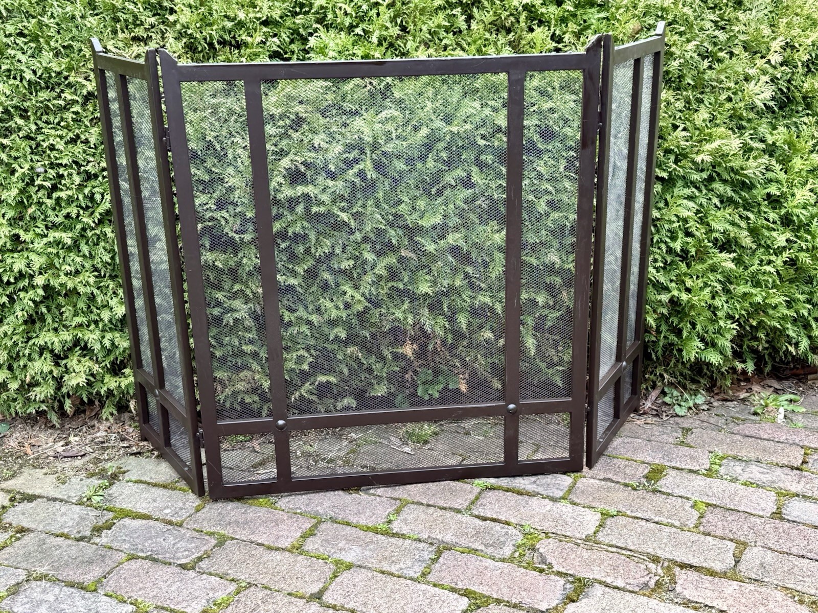 SPARK ARRESTOR SCREEN Folding Metal FIREPLACE INSERT Vintage Architecture