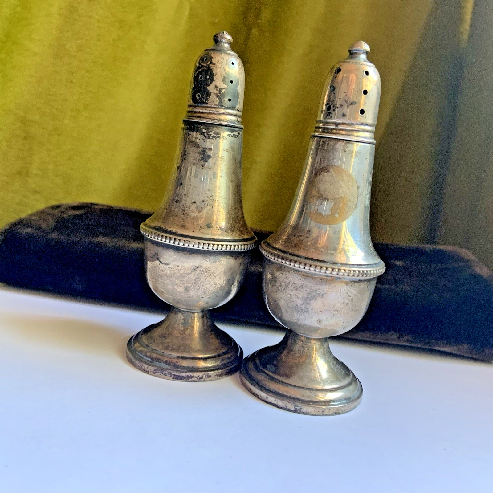Vintage Empire 925 Sterling Silver Weighted Salt and Pepper Shakers