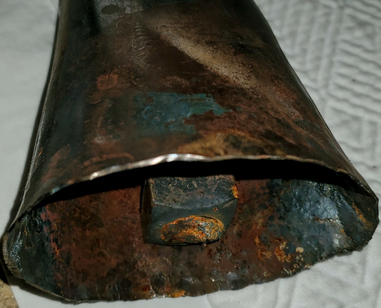 Primitive 6.5″ COW BELL Handmade LOUD DEEP Rustic Rough Metal RODEO COWBOY BULL