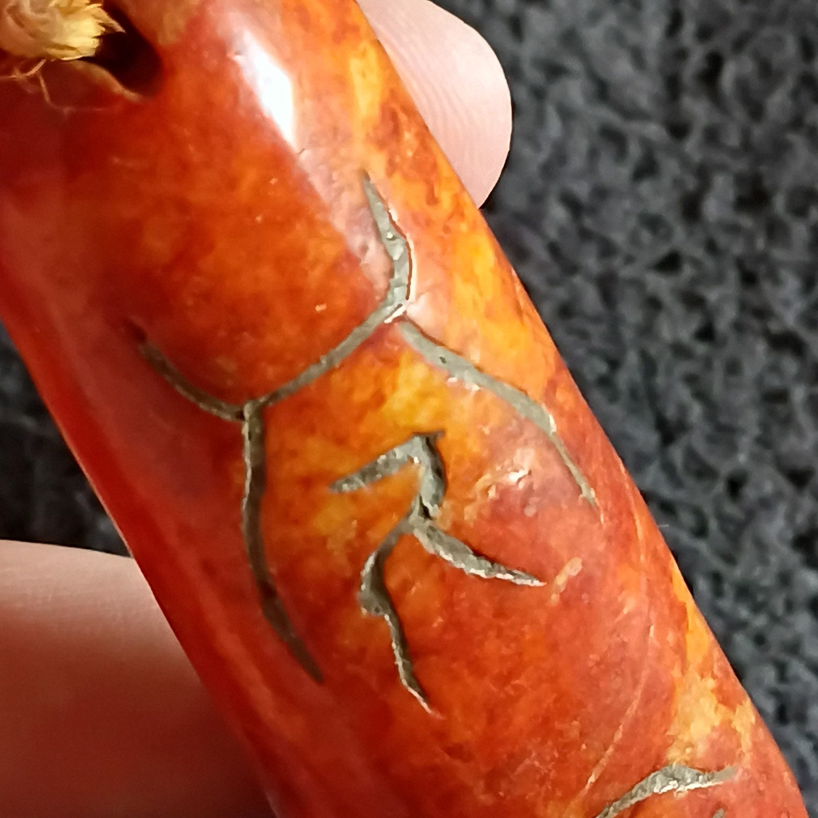 Tibetan Rare pre 1800s Jade Perma Raka Feng Shui Buddhist Scripture Prayer Bead