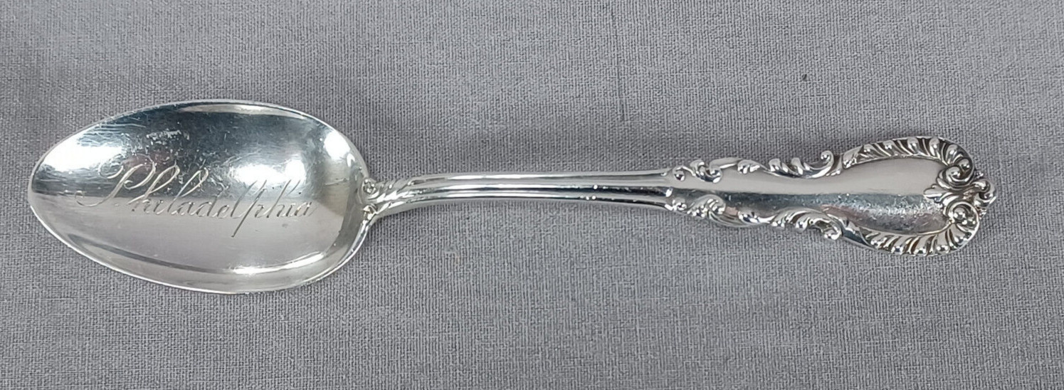 Reed & Barton La Marquise / Philadelphia Sterling Silver Souvenir Spoon C.1900