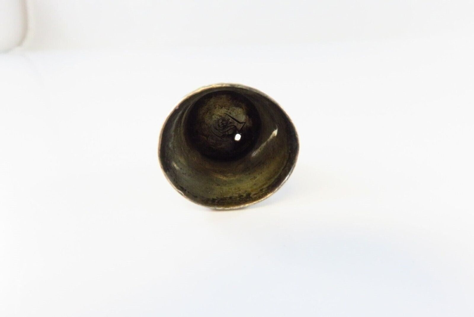 Antique Plain Designed Size 10 Sterling Sewing Thimble Bell Makers Mark