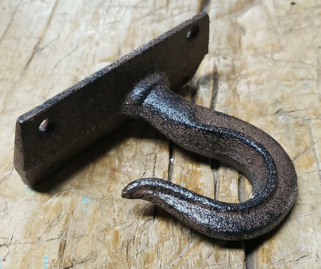 Cast Iron Antique Style Industrial Grapple Pully HOOK STEAMPUNK Rustic Plant