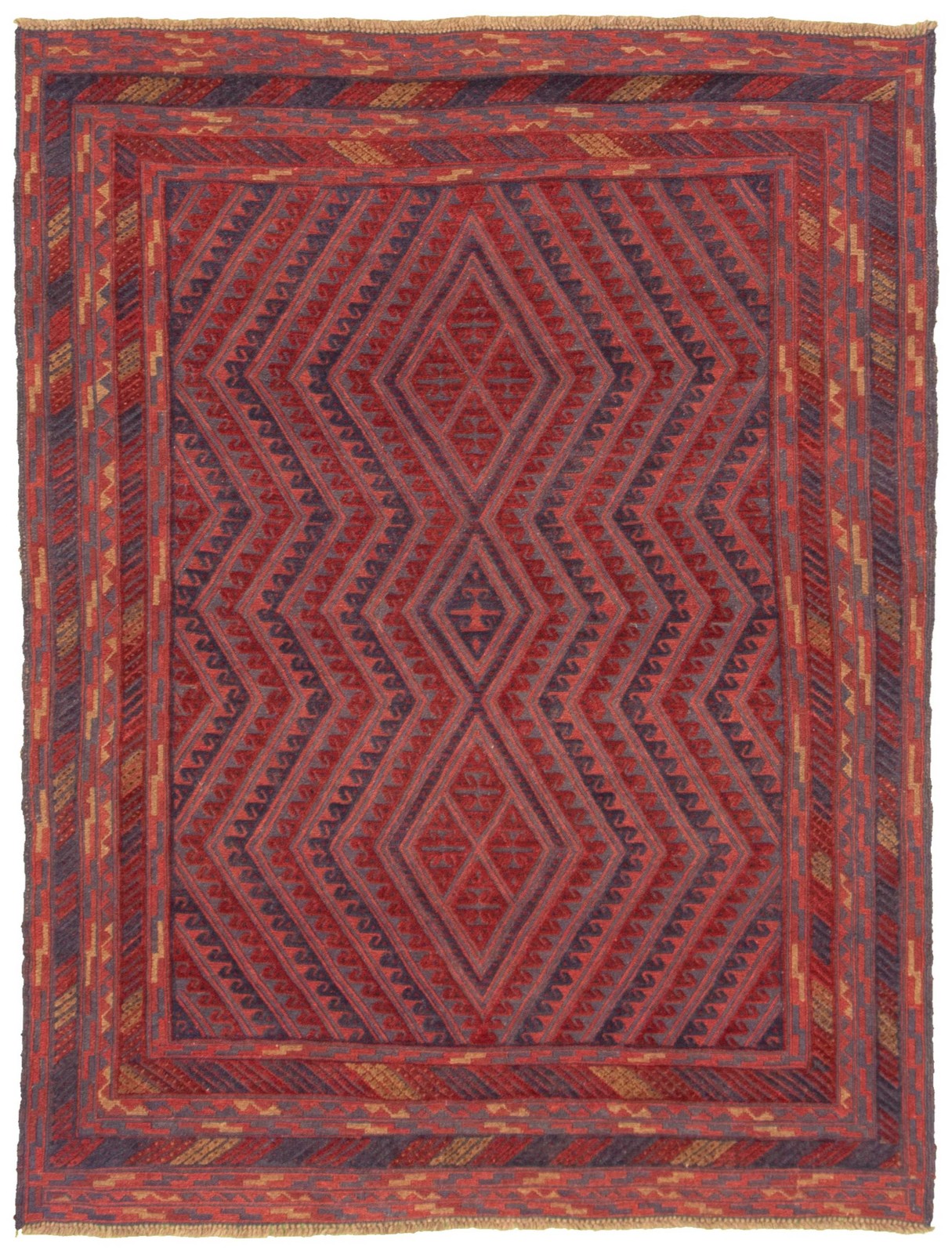 Vintage Traditional Hand-Knotted Area Rug 4’9″ x 6’3″ Oriental Wool Carpet