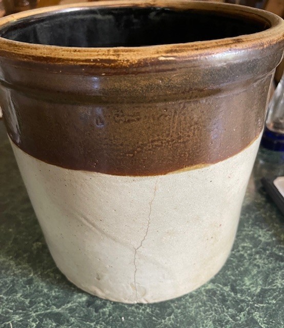Number 2 Antique Medium Rare Heavy Stoneware Crock