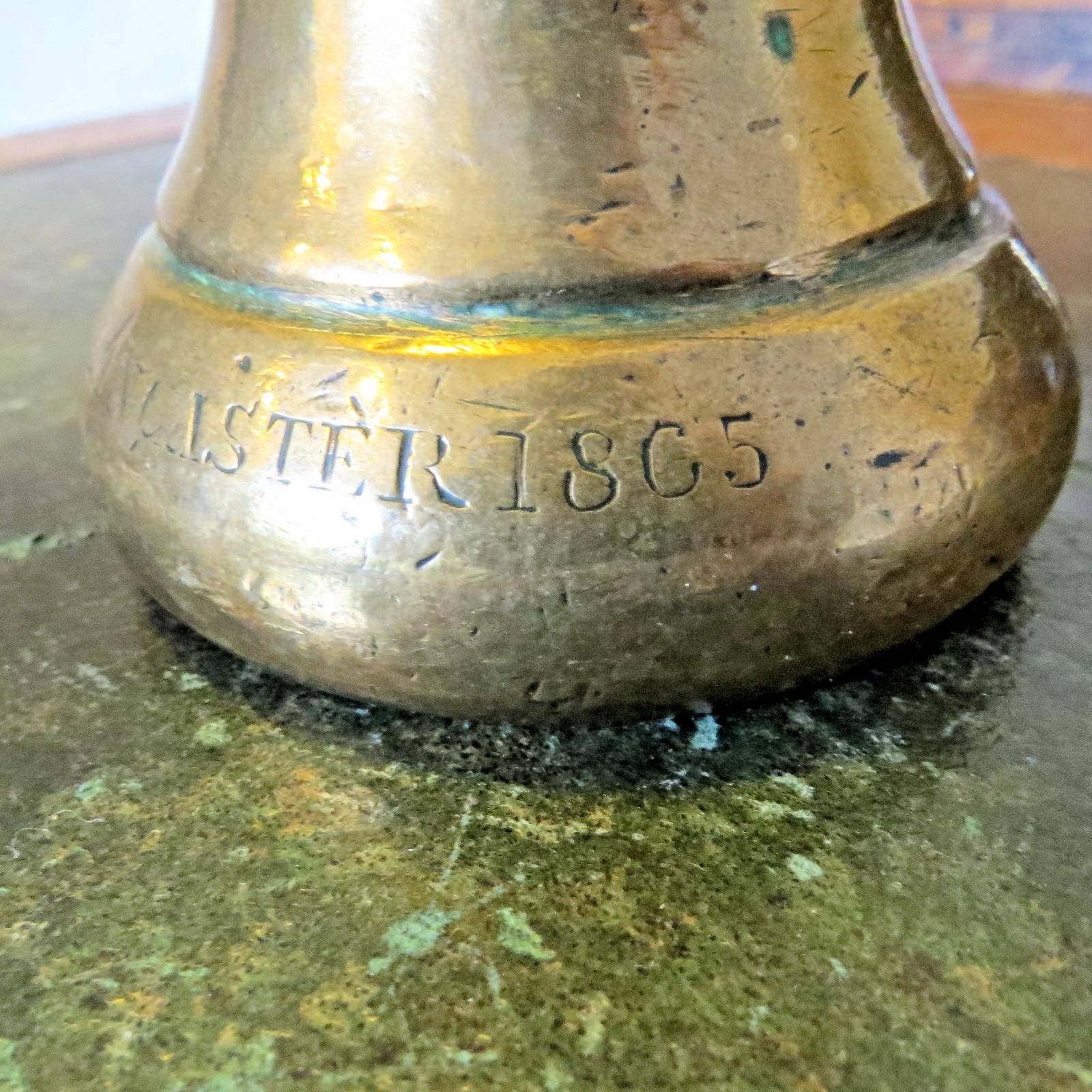 A Victorian 7lb Avoir bell weight inscribed to “ROCHDALE DIVISION” 1865