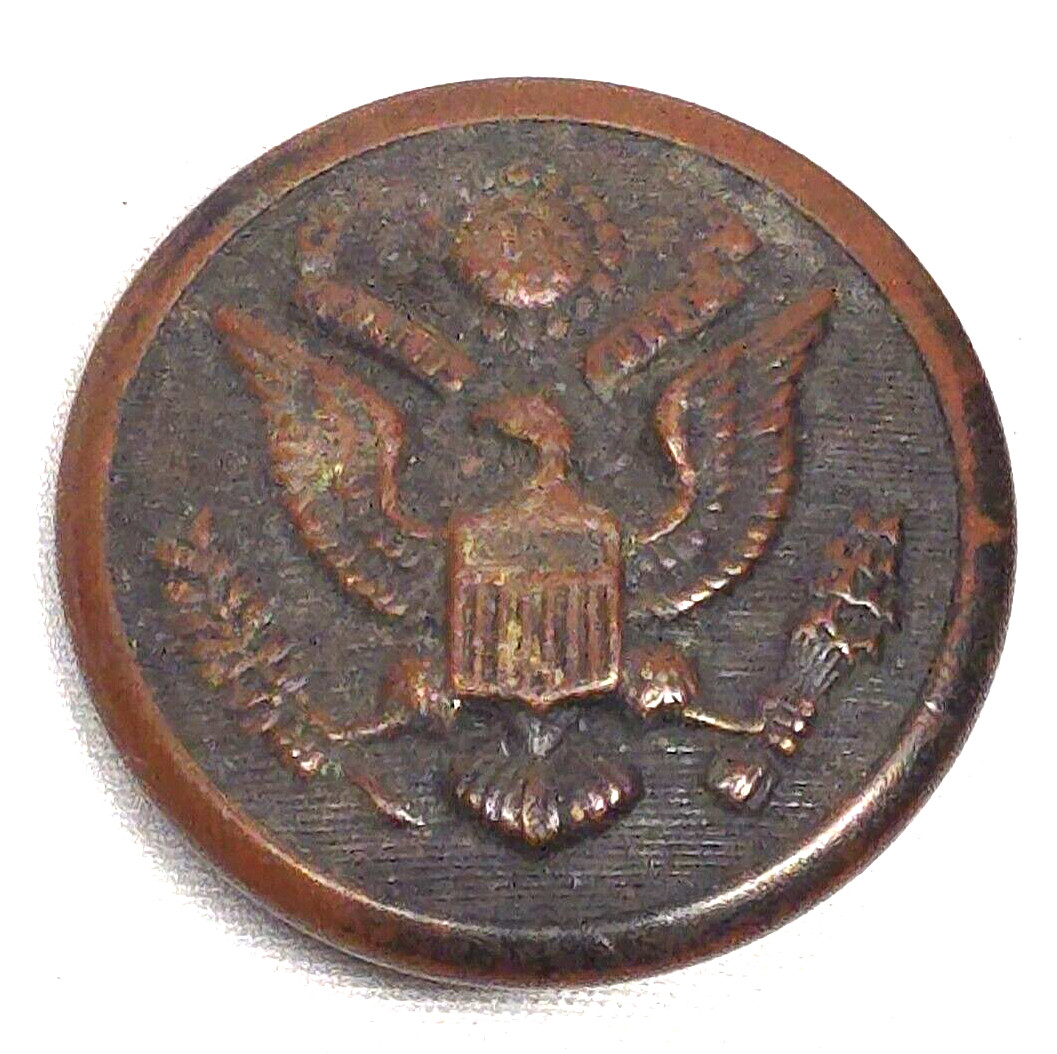 Vintage WWI American USA Military ARMY Uniform Button ~ Great Seal Eagle Newark