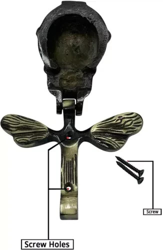 Solid Brass Bumblebee, Door Knocker Golden, Finished Vintage, Country Style Gift