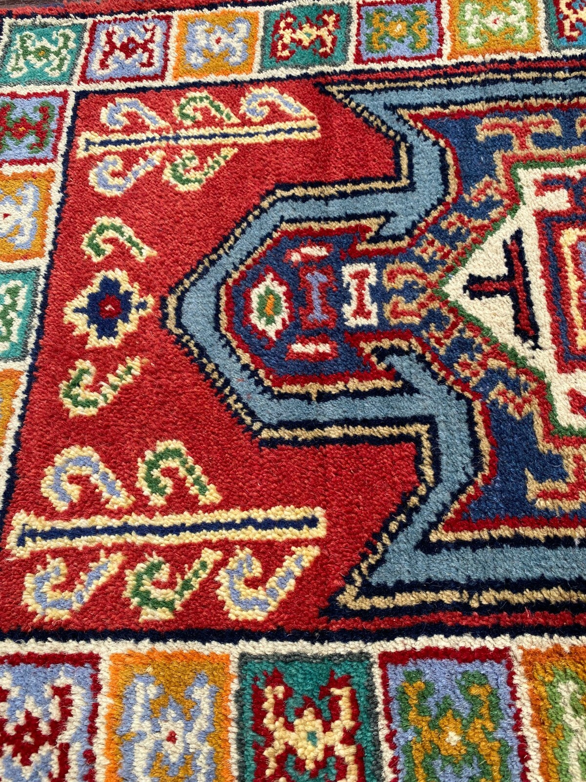 New Handmade in India Tribal & Geometric Colorful Scatter Rug/Accent Rug, 2×4