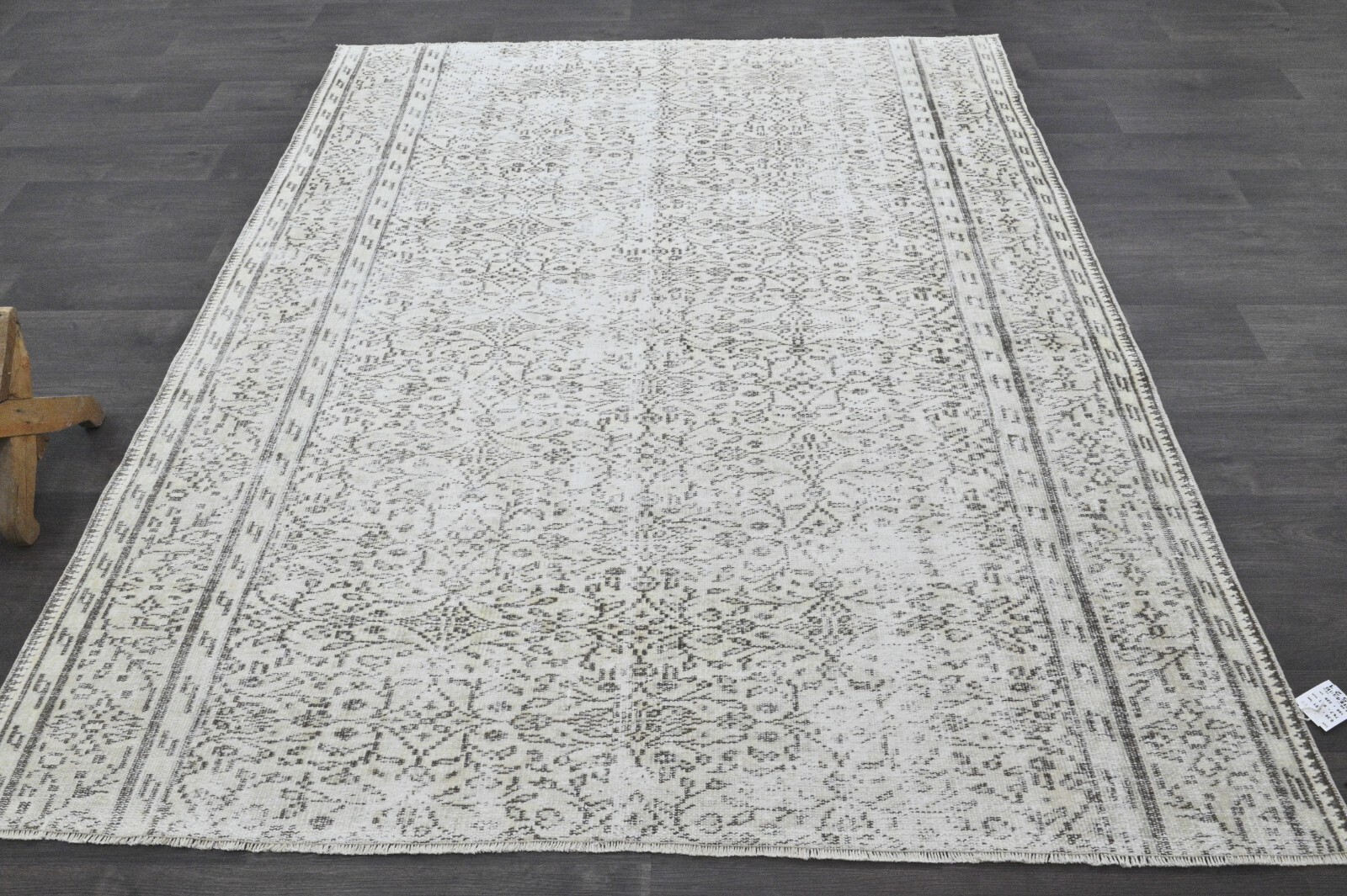 Oushak Turkish Vintage Rug 6×7 Kilim Rug Anatolian Handmade Boho Decor BEIGE