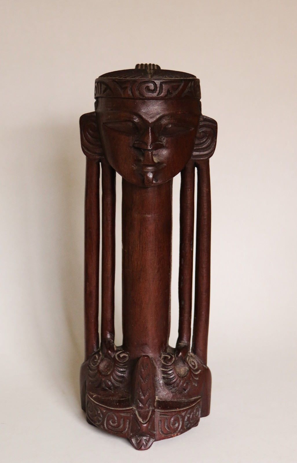 Borneo Tribal Art Hand Carved Ironwood Sarawak Art Dayak Carving 27cm Tall