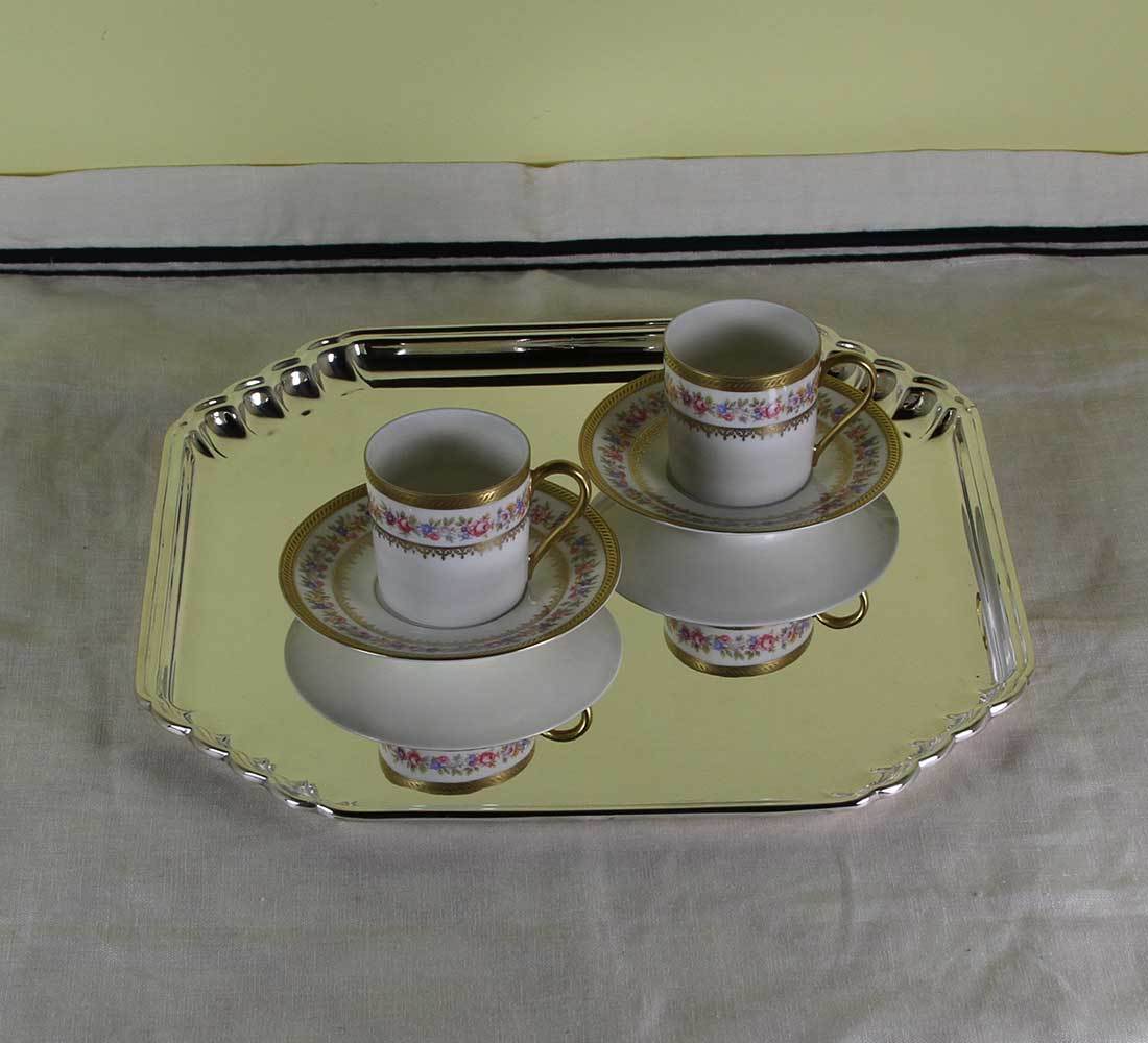 Silver Square Salver, Shaped Corners 11 in.