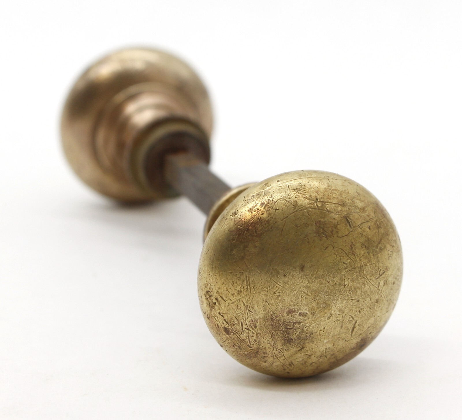 Pair of Vintage 1.625 in. Brass Petite Door Knobs