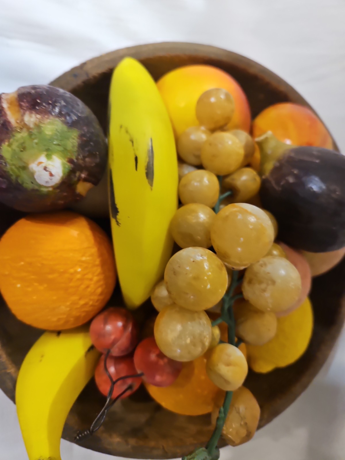 Vintage Italian Alabaster Stone Fruit Golden Grapes. Grapes ONLY