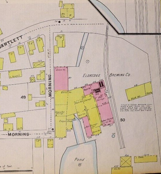 1898 Plat Map – UNION DEPOT – ELDREDGE BREWING Co., PORTSMOUTH, NH (21×25)-#9