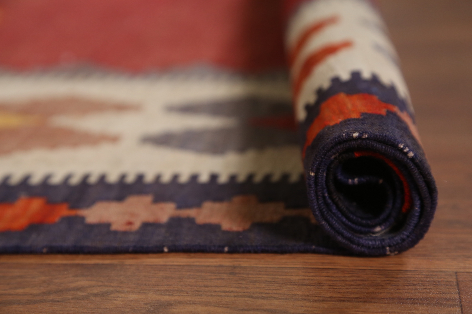 Nomad Vegetable Dye Kilim Flat-weave Semi-Antique Rug Wool Reversible Carpet 5×8