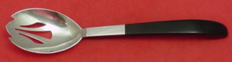 Contrast by Lunt Sterling Silver Pierced Serving Spoon 9 1/8″ original