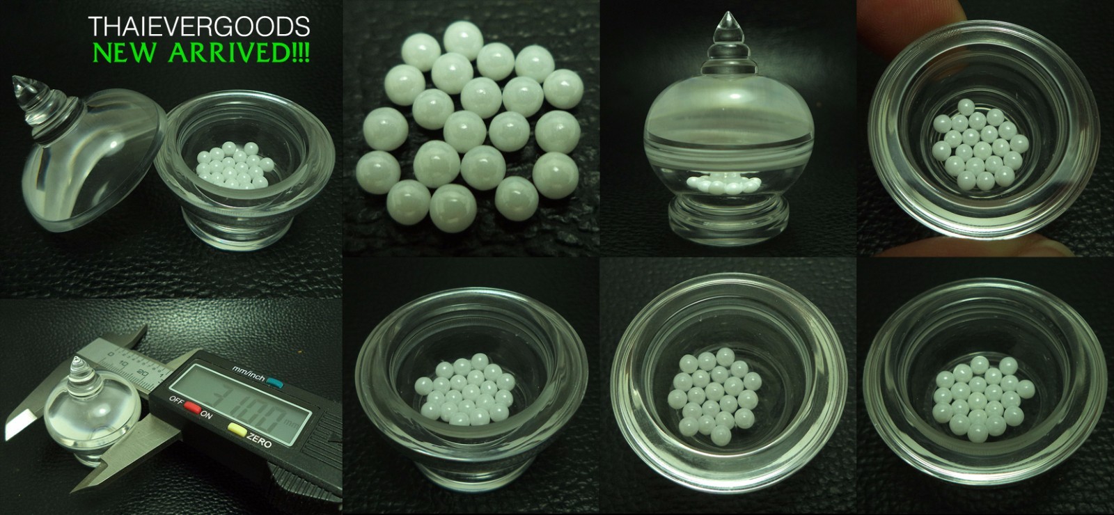 MYANMAR SARIRA PRA TATH WHITE MINI PEARL GLOSS SAKAYAMUNI ANCIENT BUDDHA RELICS