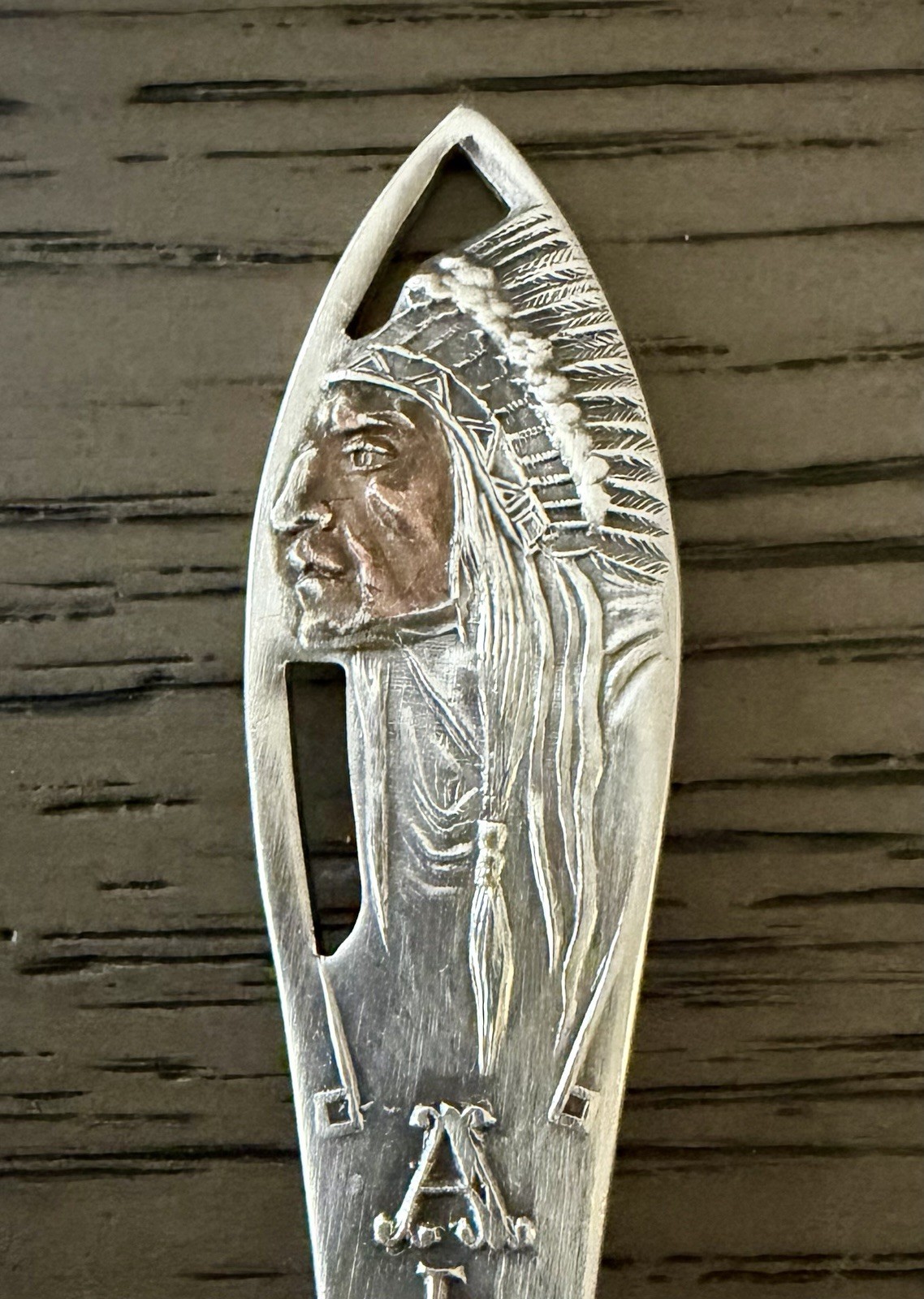 Sterling Silver Vintage Albuquerque NM Souvenir Spoon Native American Indian