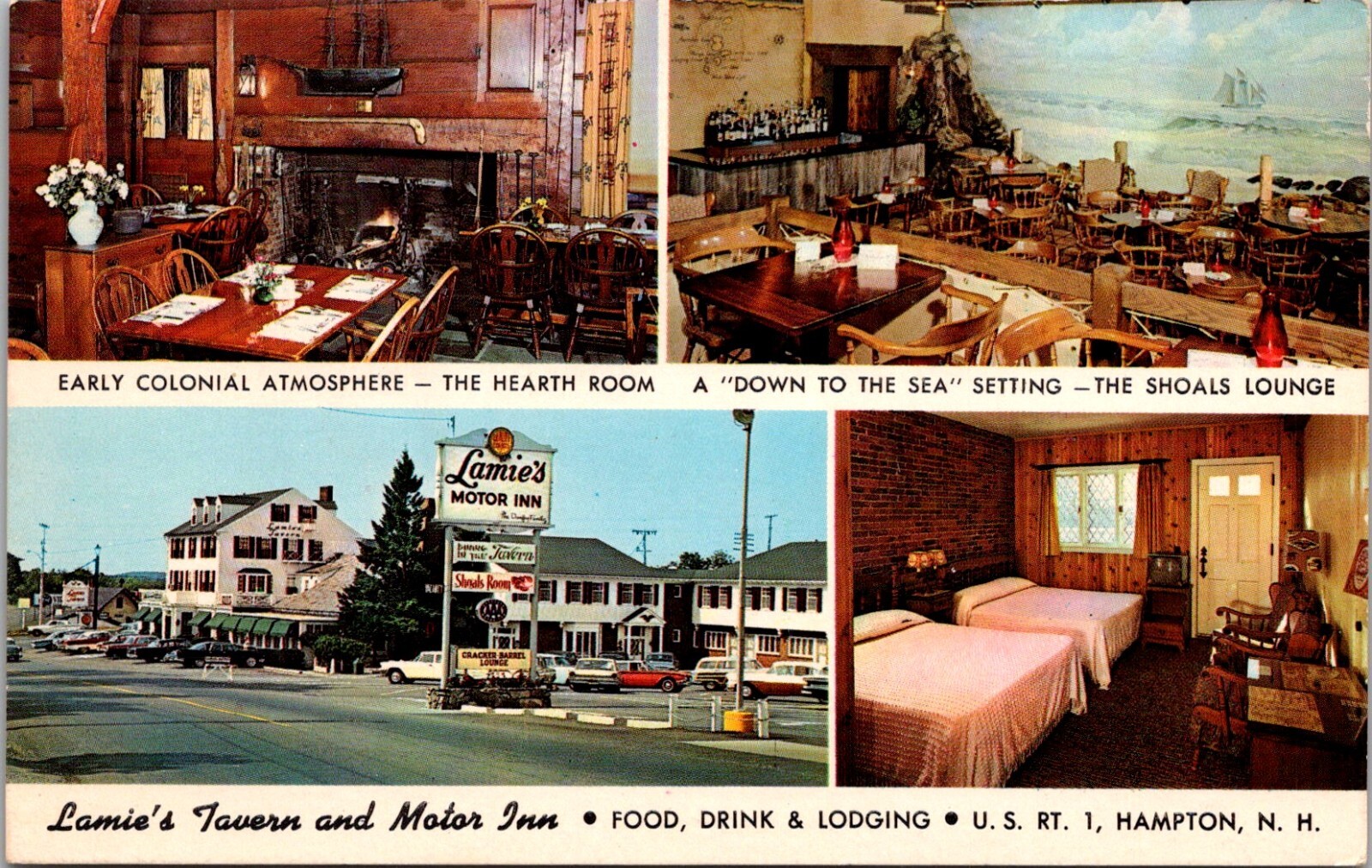 Lamie’s Tavern Motor Inn Hampton N.H. Unposted Postcard