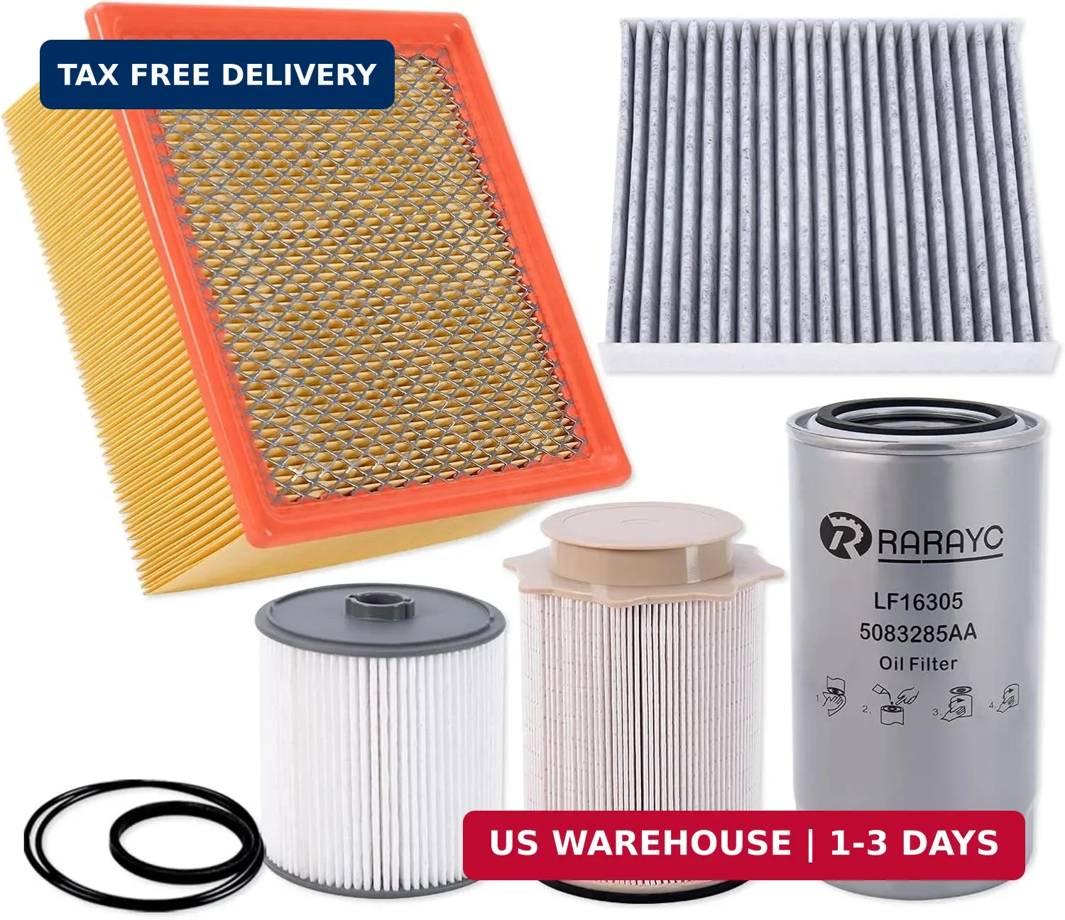 6.7L Cummins Fuel Filter Kit for 2019-2024 Ram Turbo Diesel Engines 68157291AA 6