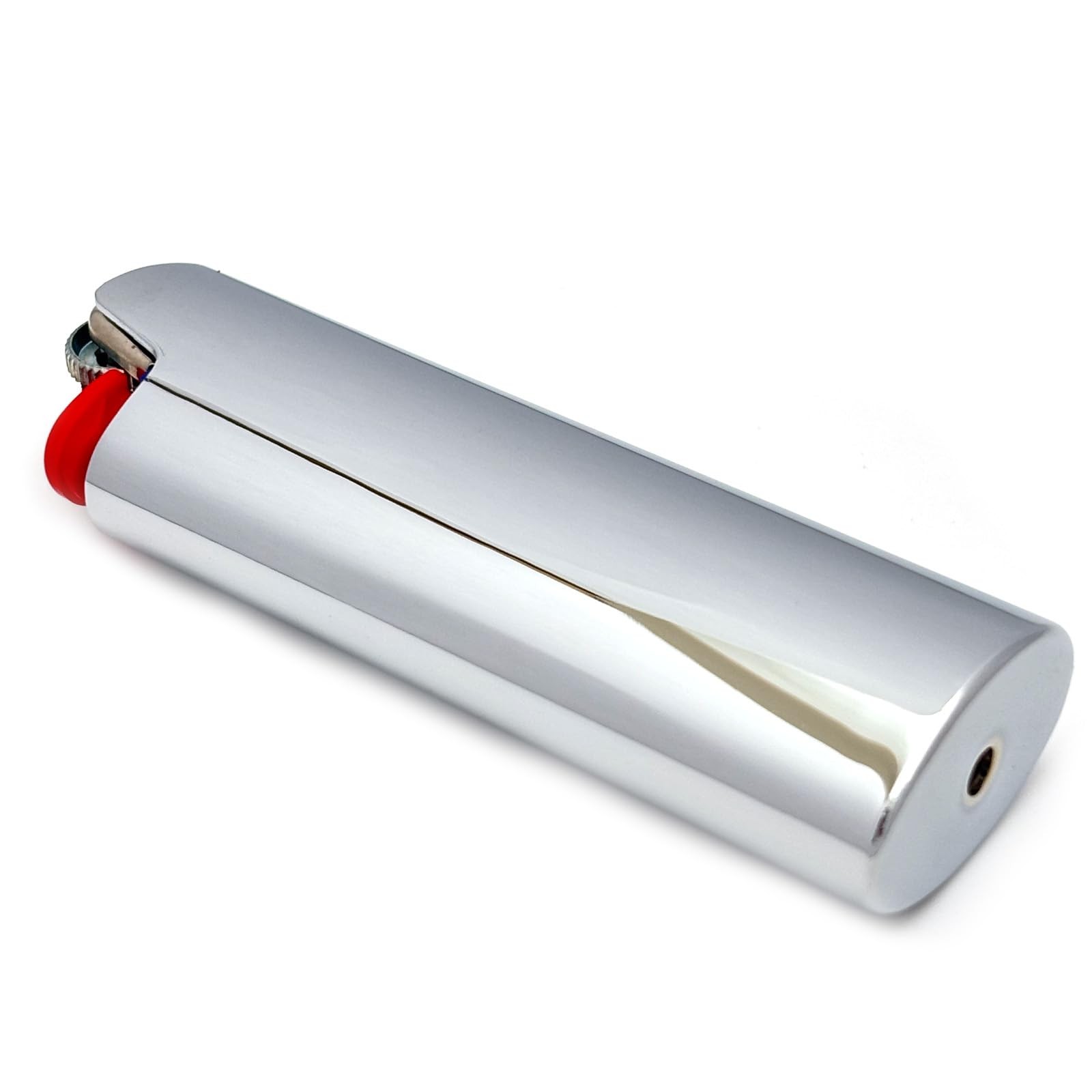 Lucklybestseller Metal Lighter Cover Case 3.1 x 1.1 x 0.7 inches, Silver