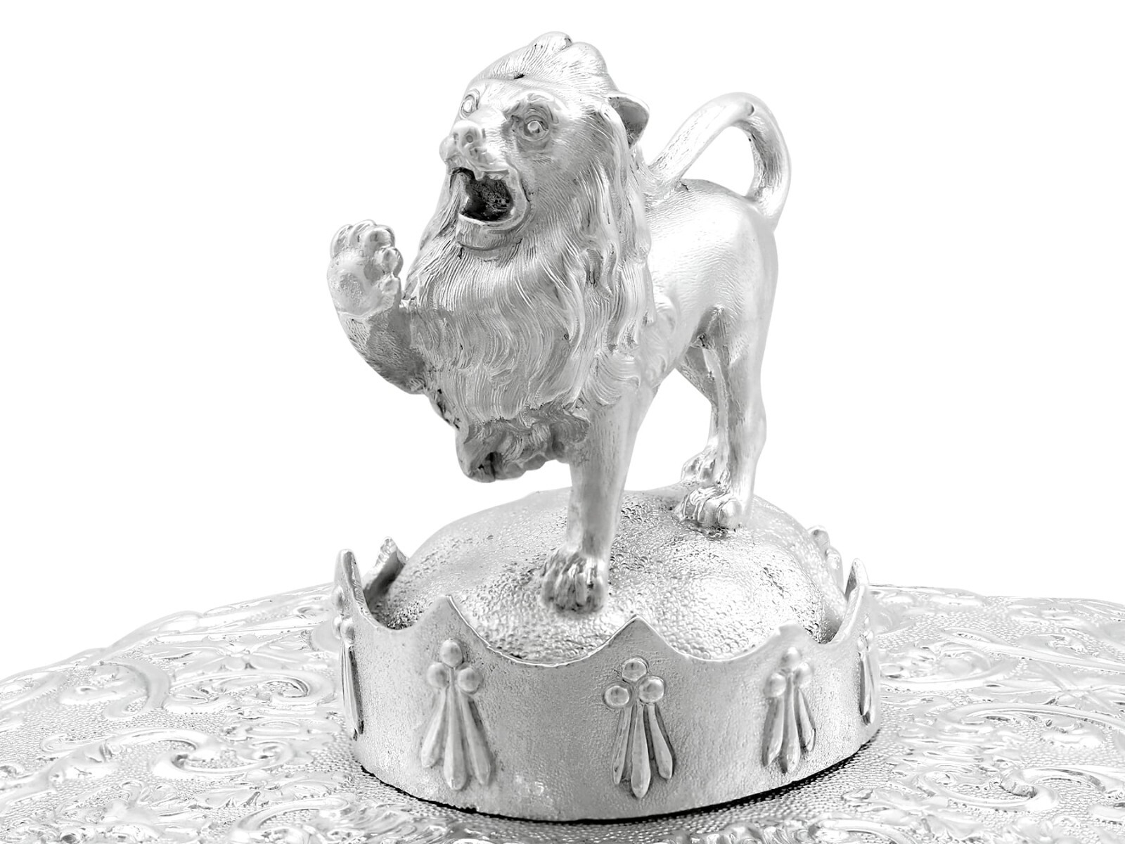 Antique Sterling Silver Covered Serving Dish by Robert Garrard II