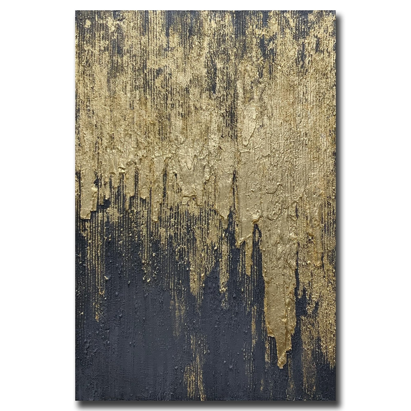 Boiee Art,30x45Inch Wrapped Canvas Paintings Hand Painted Abstract Textured A…