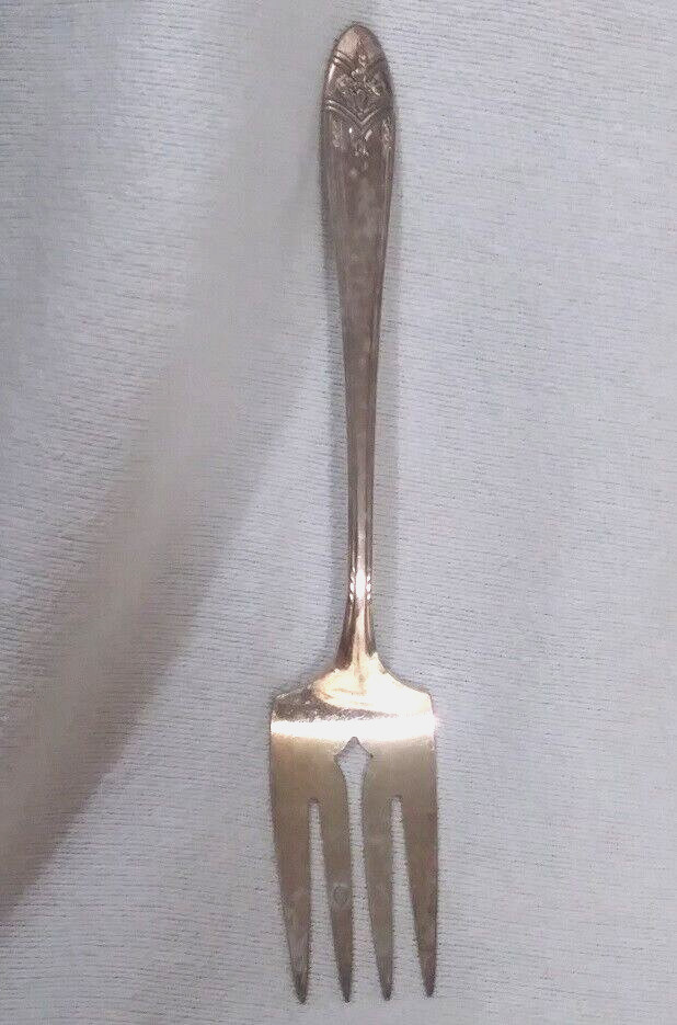 Silver Plated Wm Rogers A1 Plus Oneida Ltd Serving Fork 8.25″ L Fine Dining