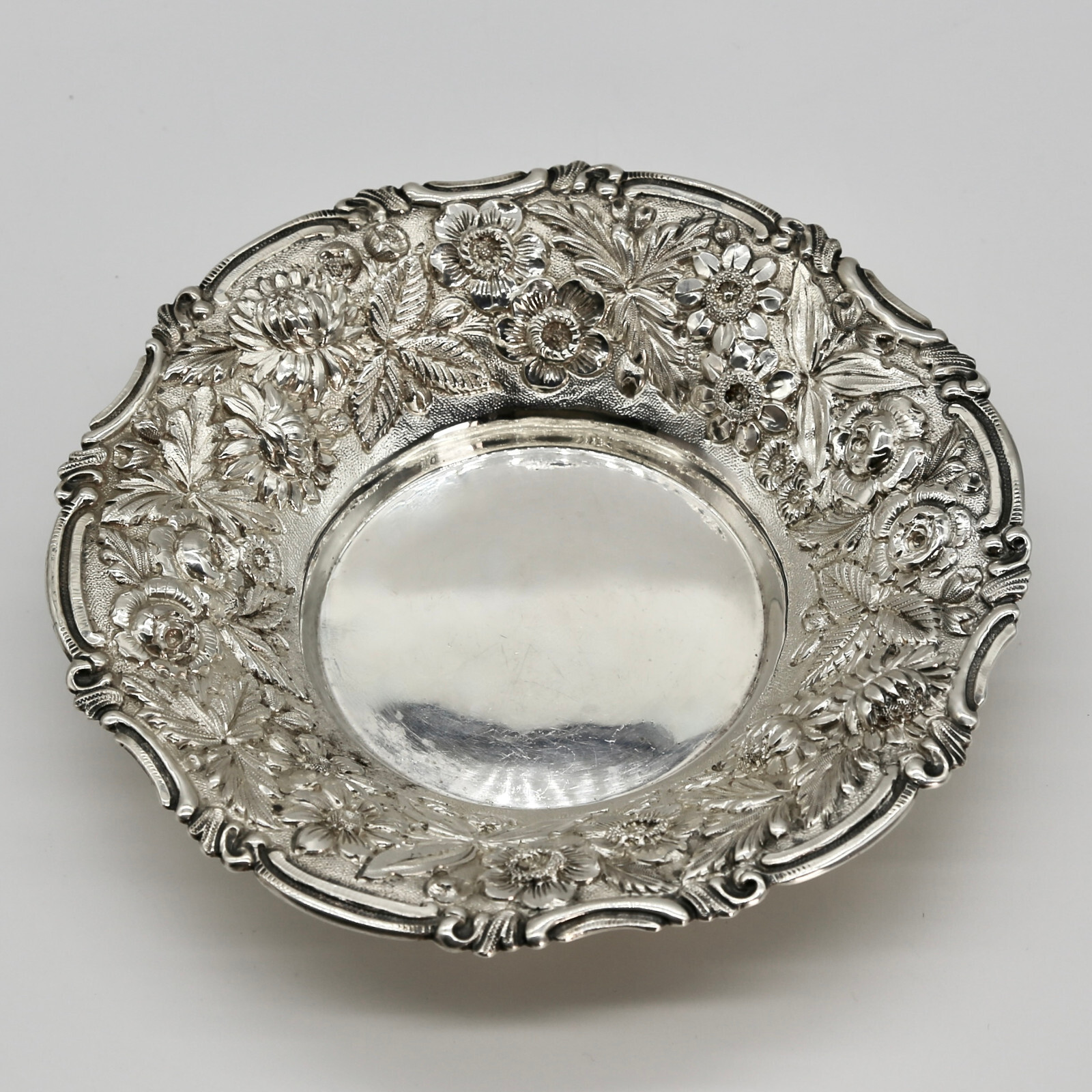 Jenkins & Jenkins Sterling Silver Repousse Bowl Vintage 1910 Baltimore