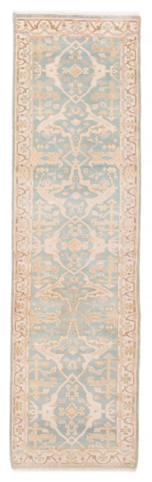 Vintage Hand-knotted Runner Rug 2’9″ x 9’7″ Traditional Oriental Wool Carpet