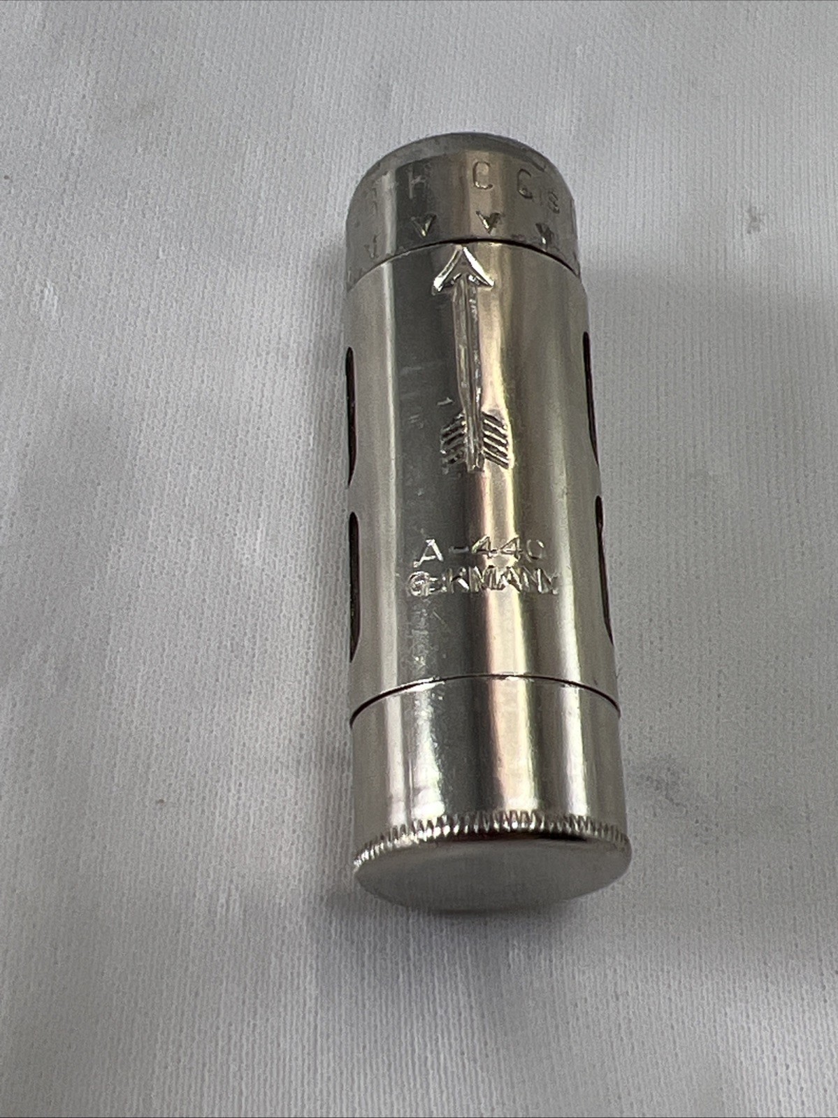 Antique German Pitch Pipe Single Tuner Harmonica Chromatic Case – Rare