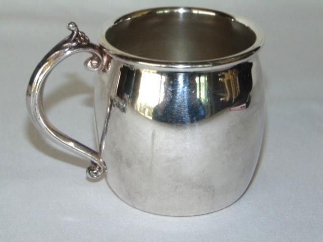 Antique 1910 Silverplate BABY MUG, No Mark, No Monogram, So Sweet
