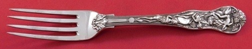 Bacchanalian English Sterling Silver Fish Fork 7″ Maker WT