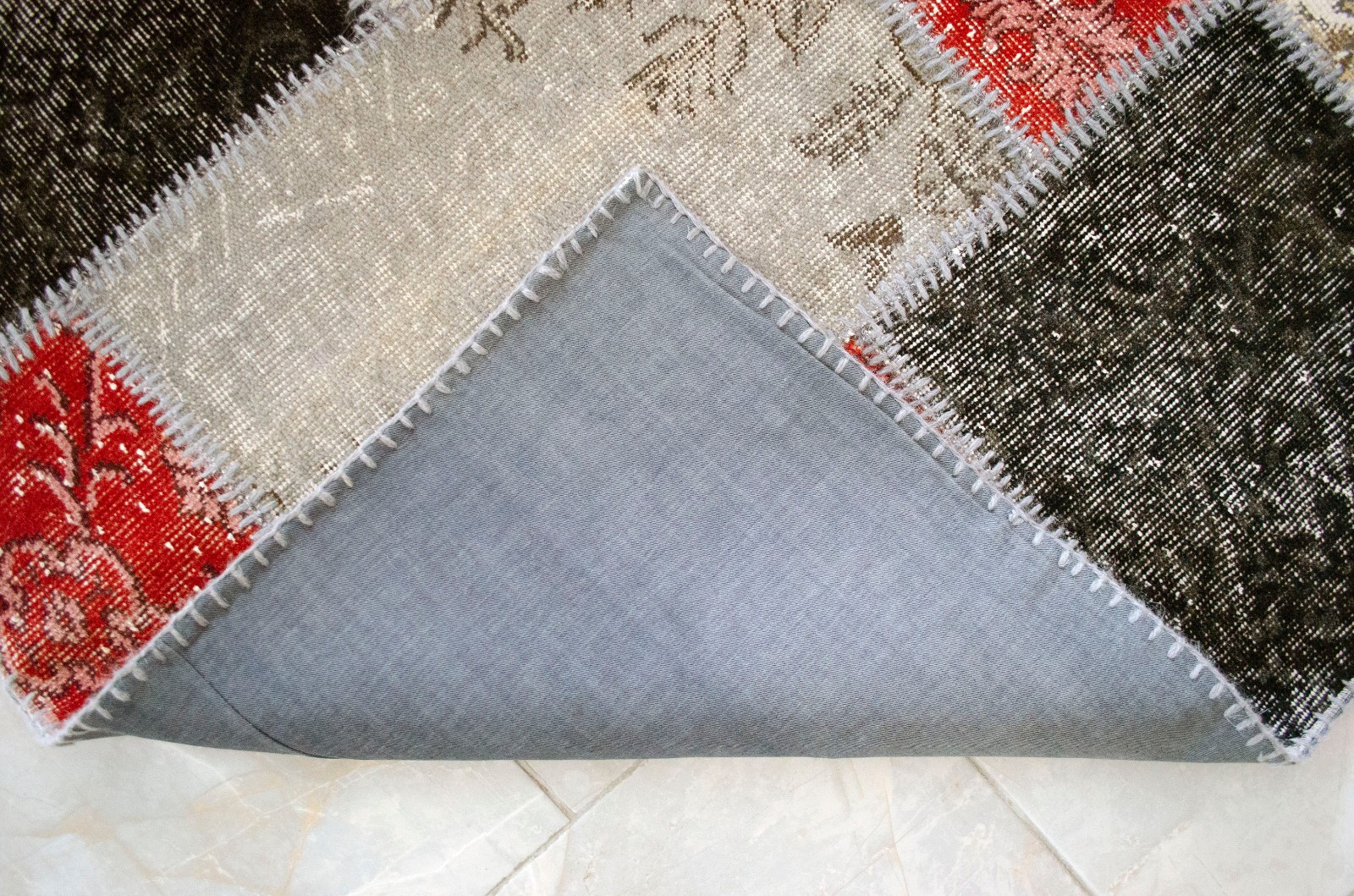 Hand Made Turkish Rug, Patchwork Rug, Vintage Living Room decor 6×8 ft Approx