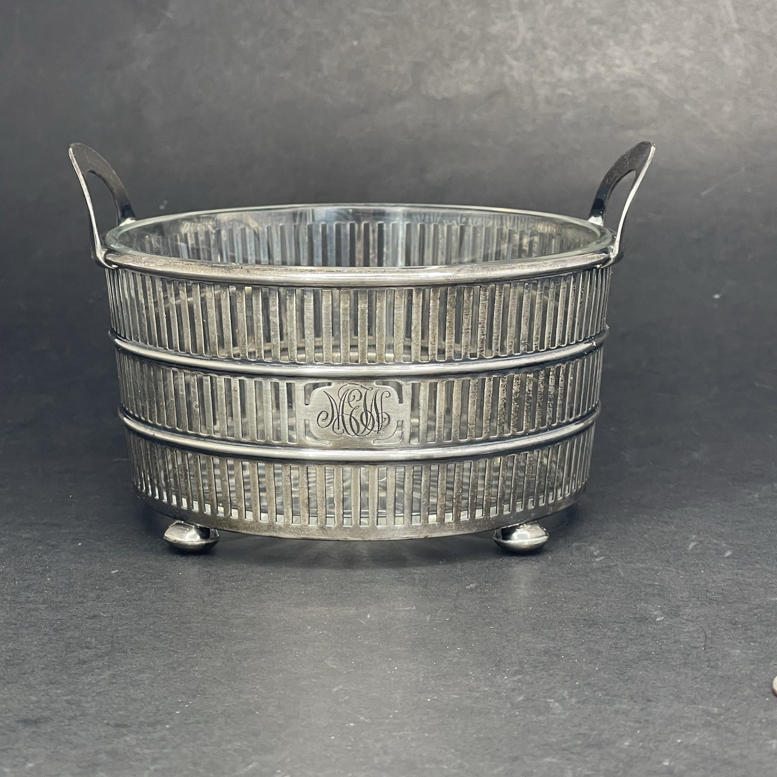 Antique Wilcox & Wagoner c.1900-29 JE Caldwell Sterling Finger Bowl Glass Liner