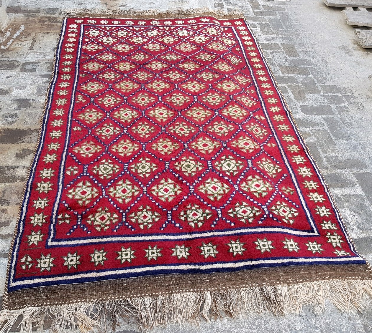 Baloch Rug 9’x5’7 ft Nomadic Afghan Baloch Rug Vintage Sheep Wool Area rug large